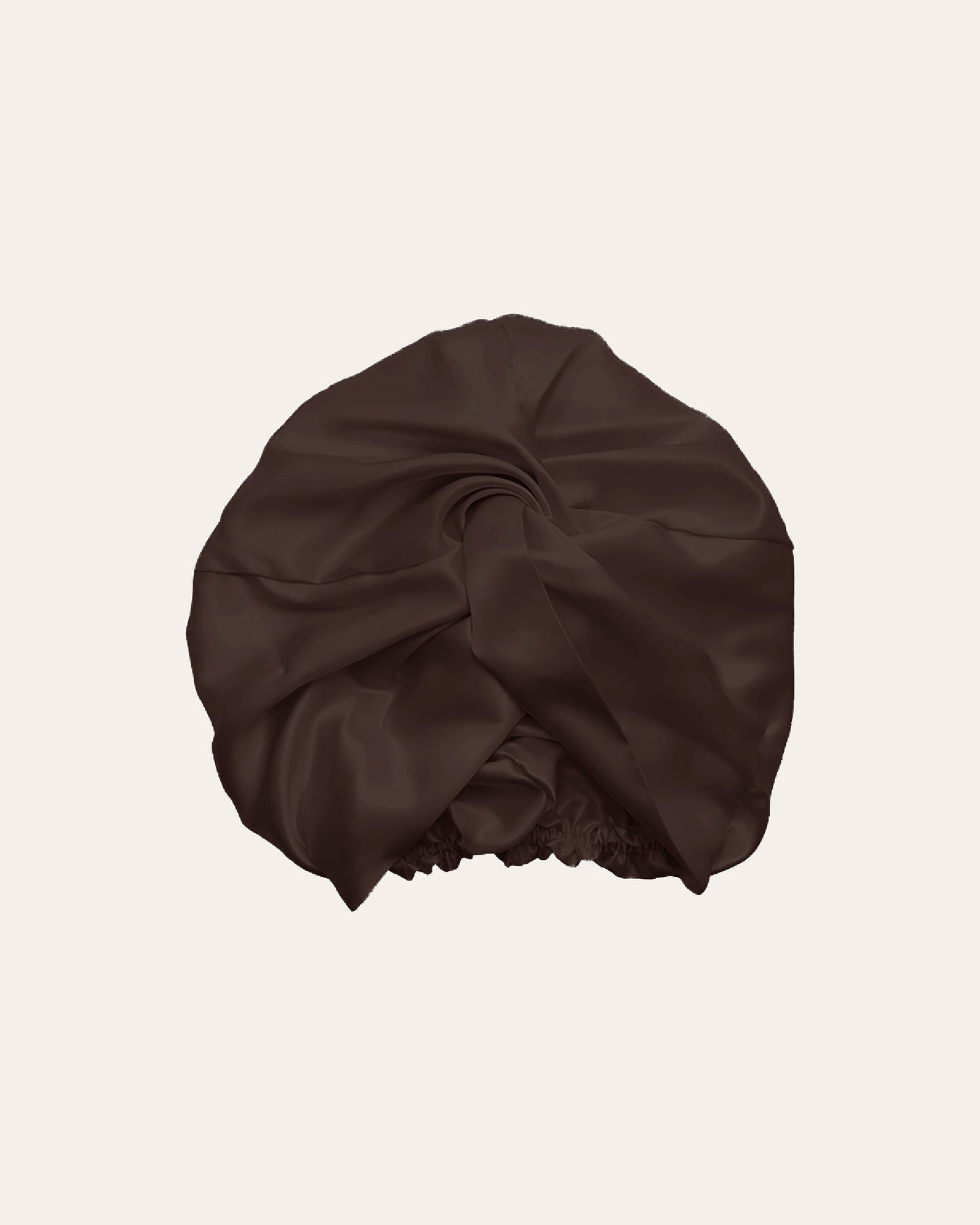 Zijden Premium Bonnet voor je haar, verzorgt je haar tijdens het slapen, in de kleur donkerbruin.