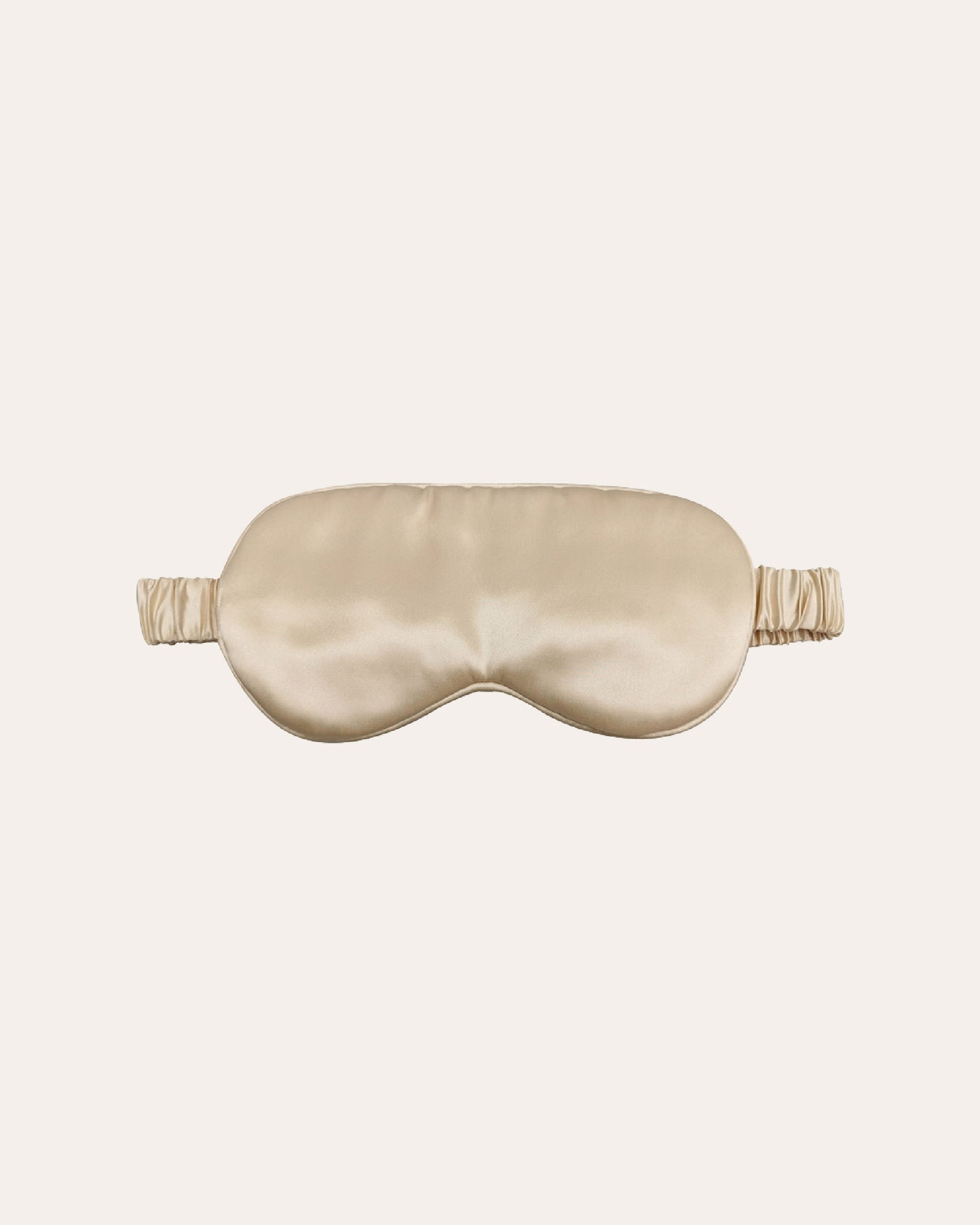 Luxe 100% Moerbei Zijden Slaapmasker en Oogmasker voor een diepe, ontspannen slaap, sluit licht buiten in het creme