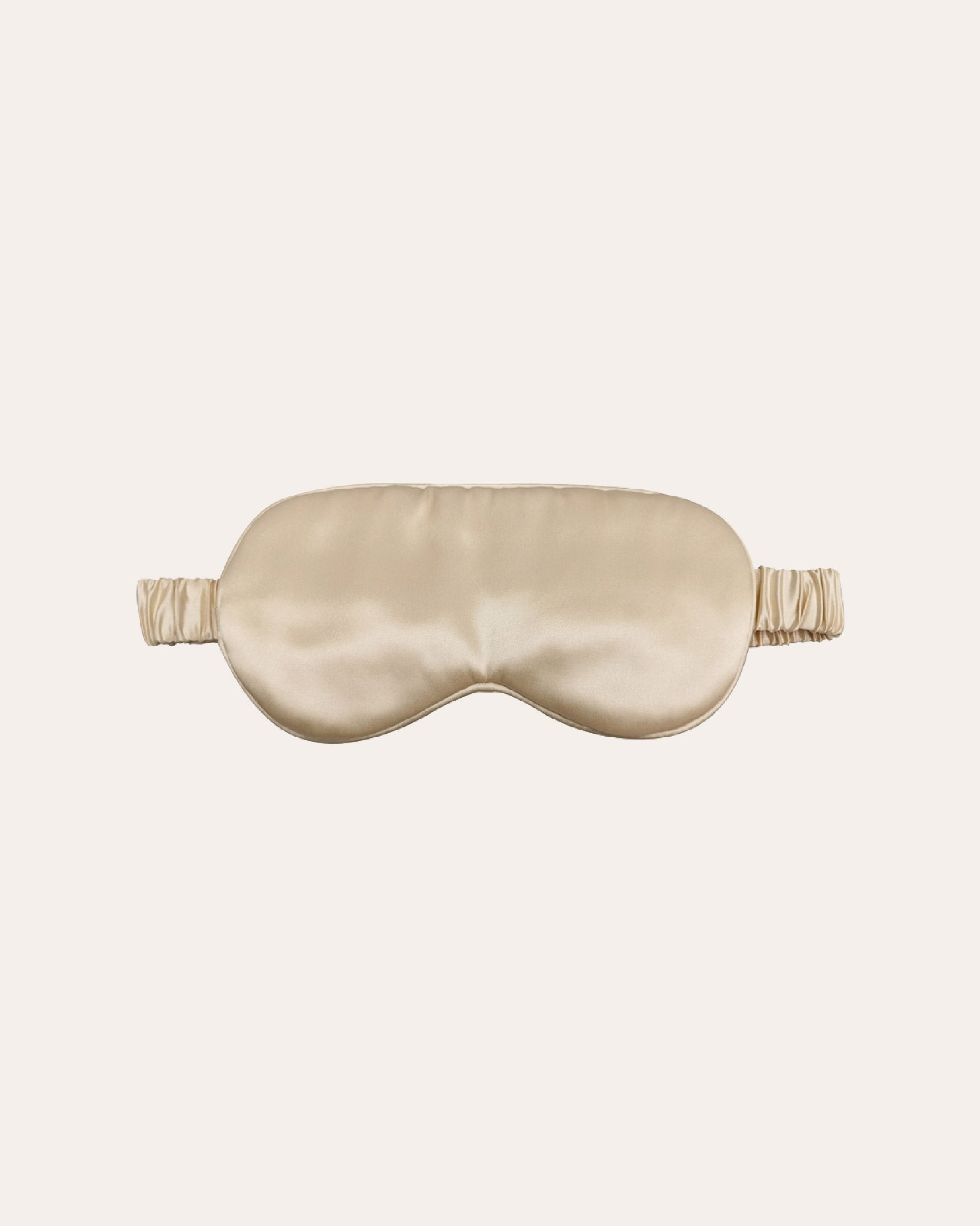 Luxe 100% Moerbei Zijden Slaapmasker en Oogmasker voor een diepe, ontspannen slaap, sluit licht buiten in het creme