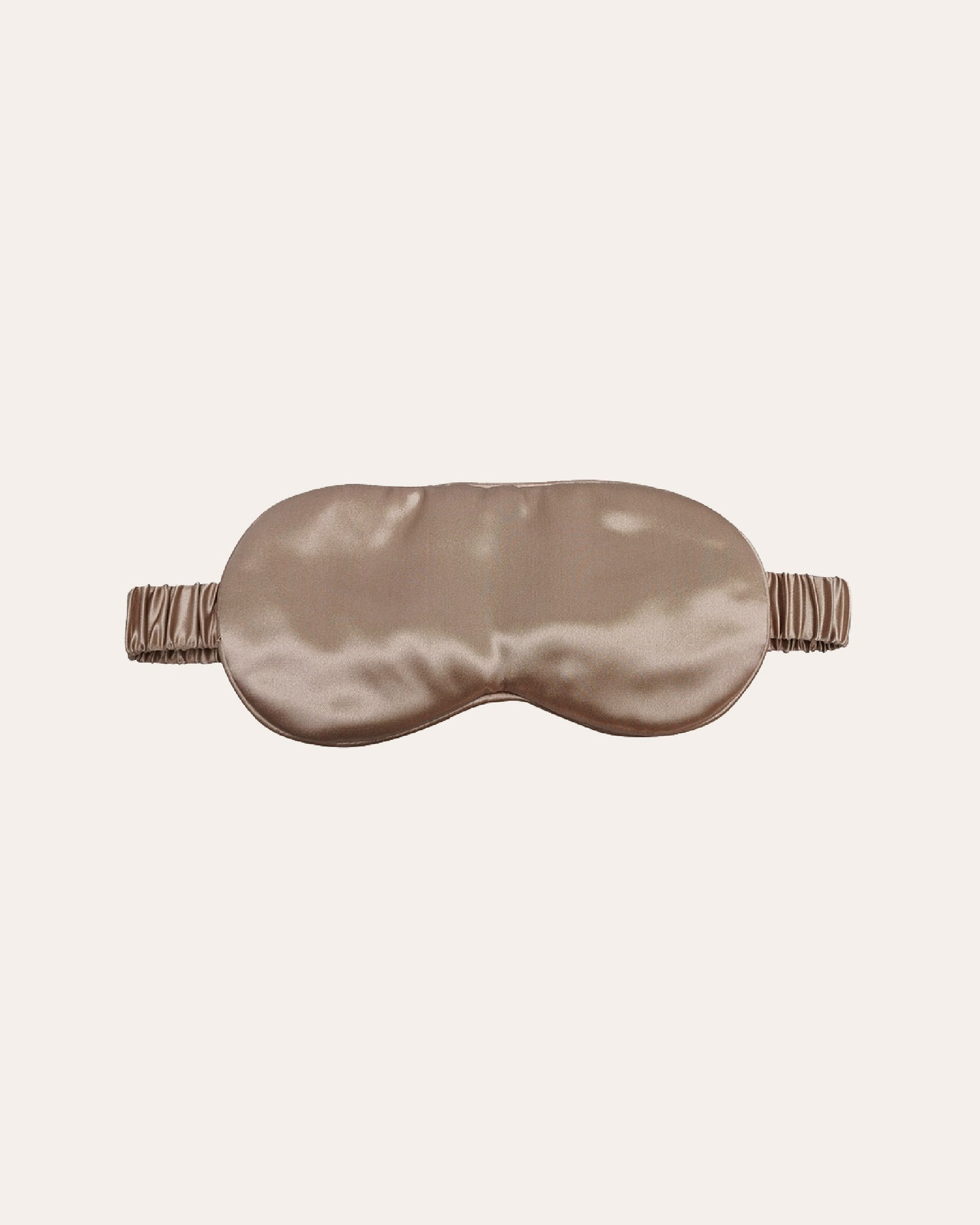 Luxe 100% Moerbei Zijden Slaapmasker en Oogmasker voor een diepe, ontspannen slaap, sluit licht buiten in de kleur lichtbruin