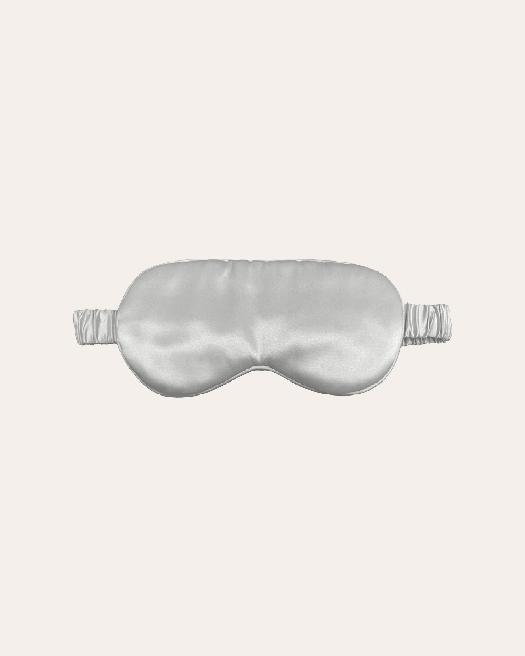 Zijden Slaapmasker van Silky Family Slaapmasker in het lichtgrijs