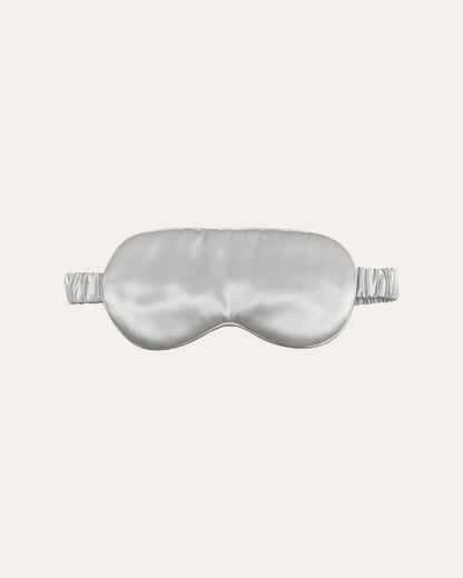 Zijden Slaapmasker van Silky Family Slaapmasker in het lichtgrijs