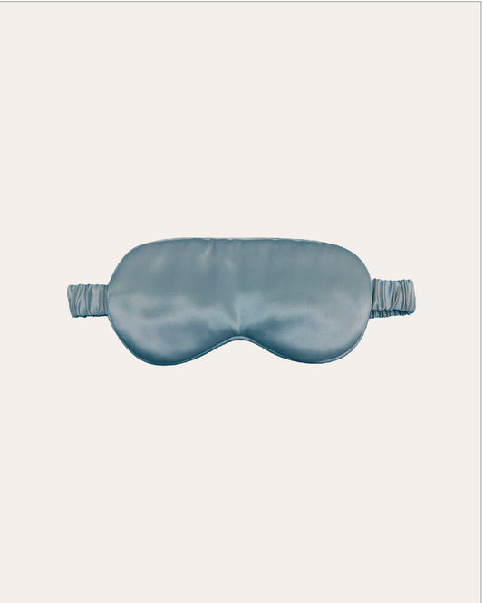 Zijden Slaapmasker van Silky Family Slaapmasker in het blauw