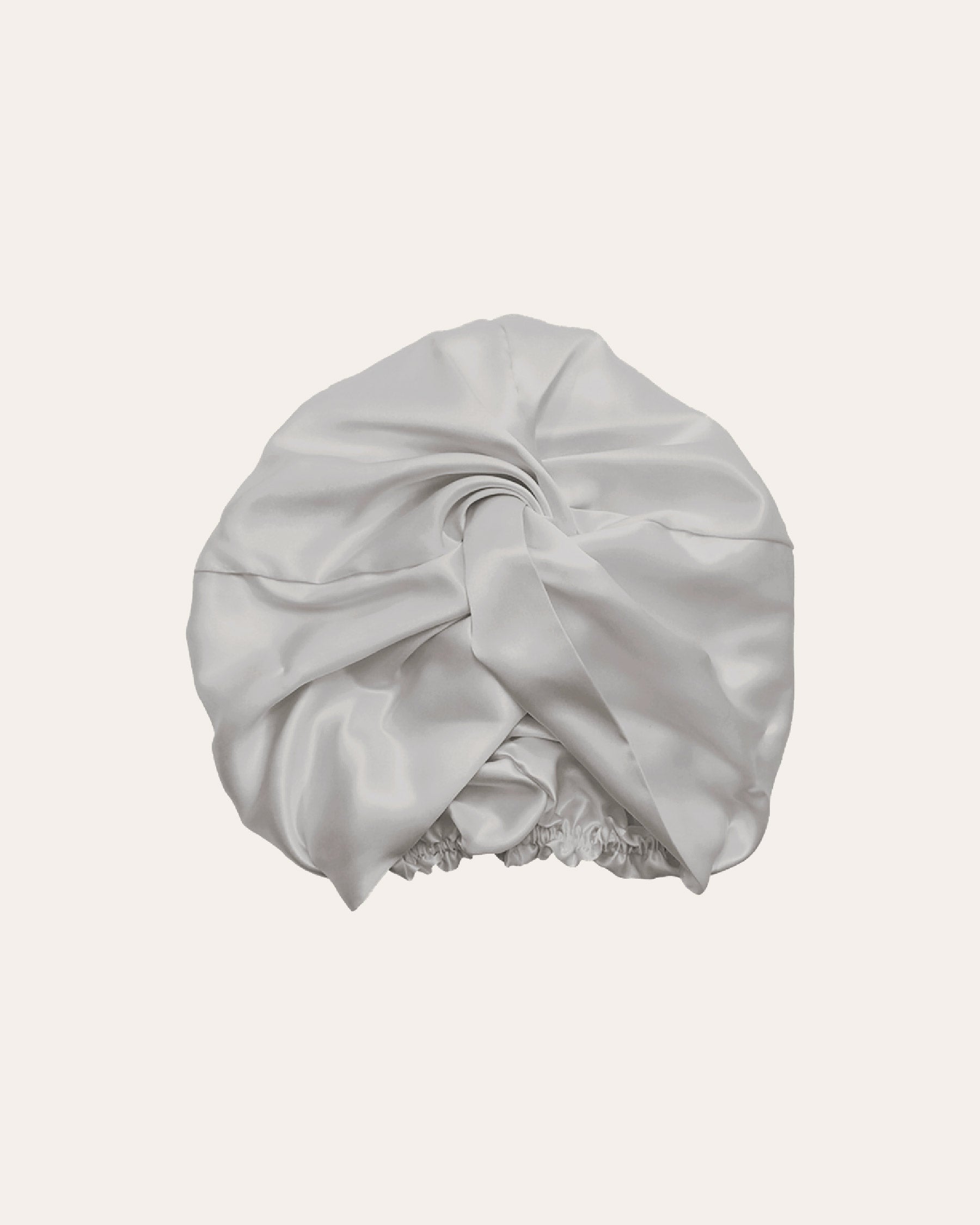 Zijden Premium Bonnet in de kleur lichtgrijs