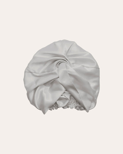 Zijden Premium Bonnet in de kleur lichtgrijs