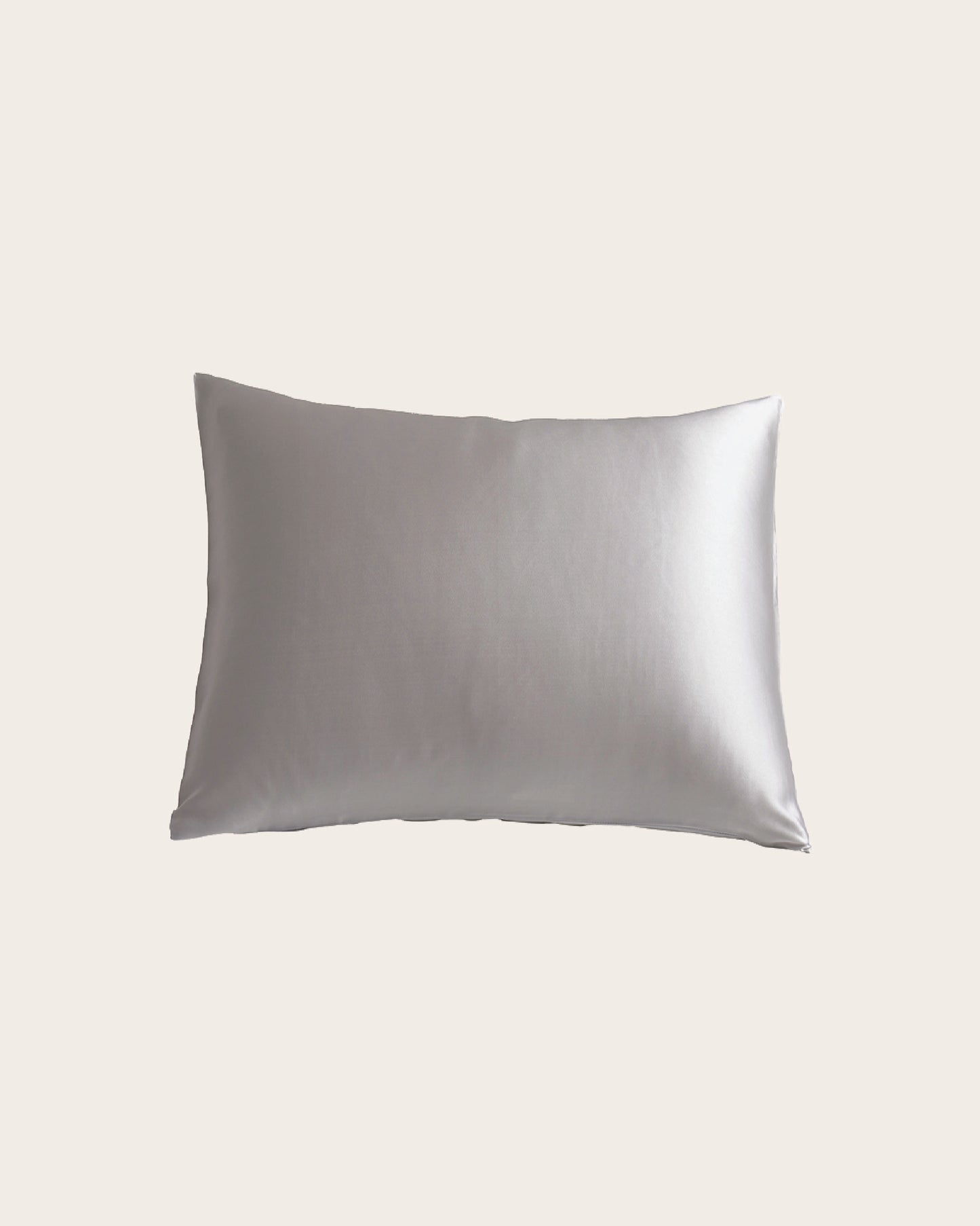 Luxe 100% Moerbei Zijden Kussenslopen van Silky Family in de kleur lichtgrijs maat 50x60cm