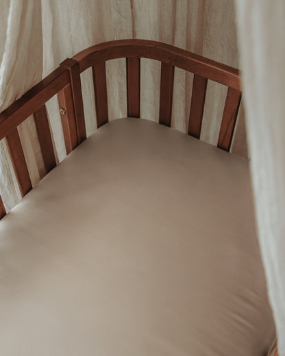 Zijden Matrashoes Beige – Peuterbed 70×140 cm
