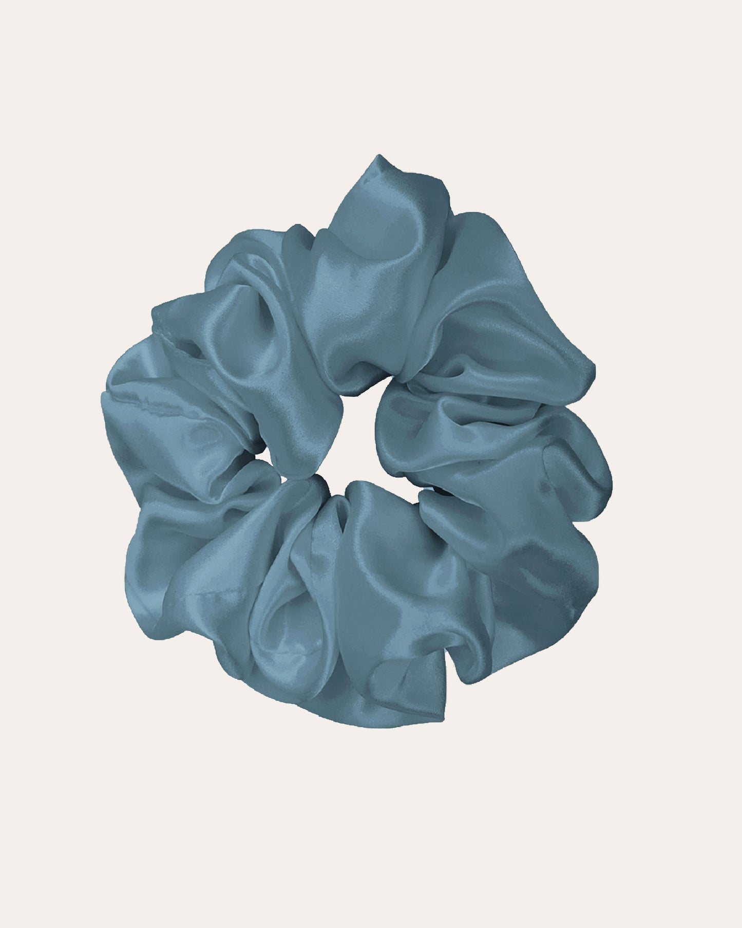 Luxe 100% moerbei Zijden Scrunchie Largein het blauw