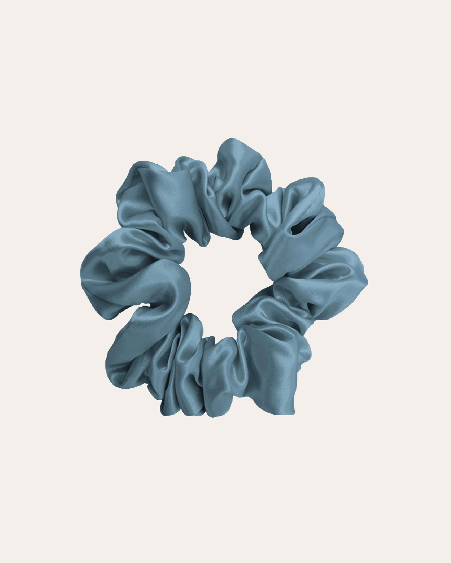 Luxe 100% moerbei Zijden Scrunchie Medium in het blauw