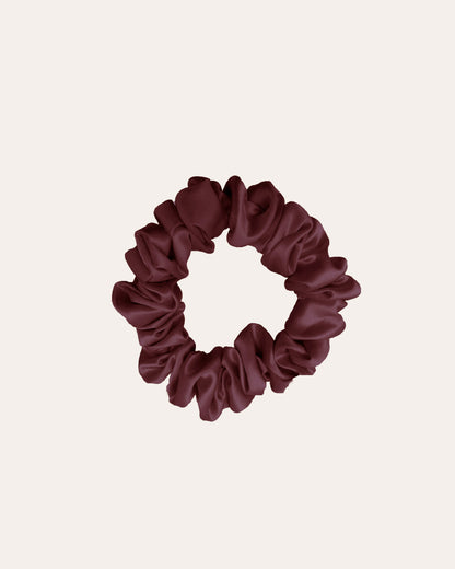 Luxe 100% moerbei Zijden small in het bordeaux, zijden elastiek.