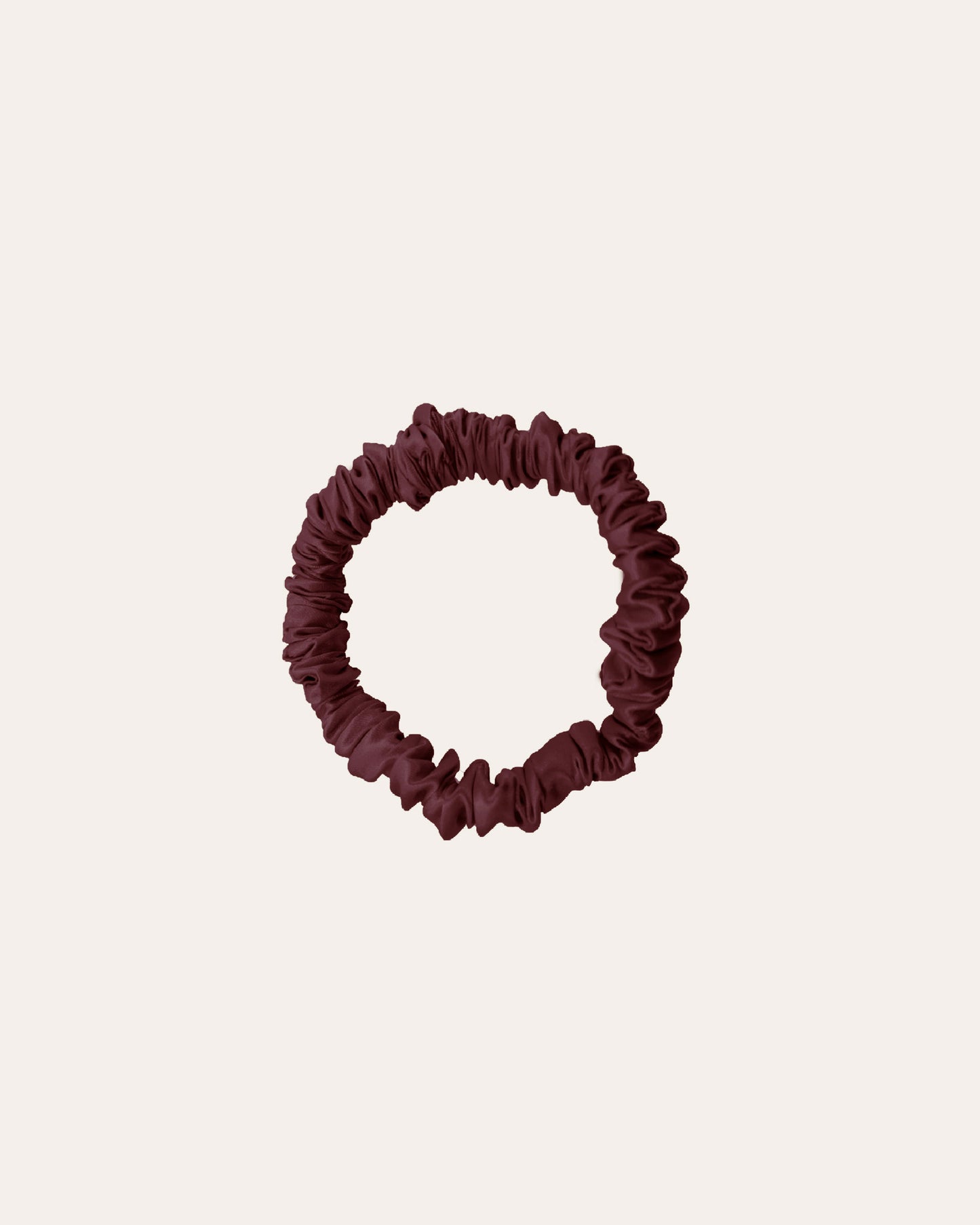 Luxe 100% moerbei Zijden extra small in het bordeaux, zijden elastiek.