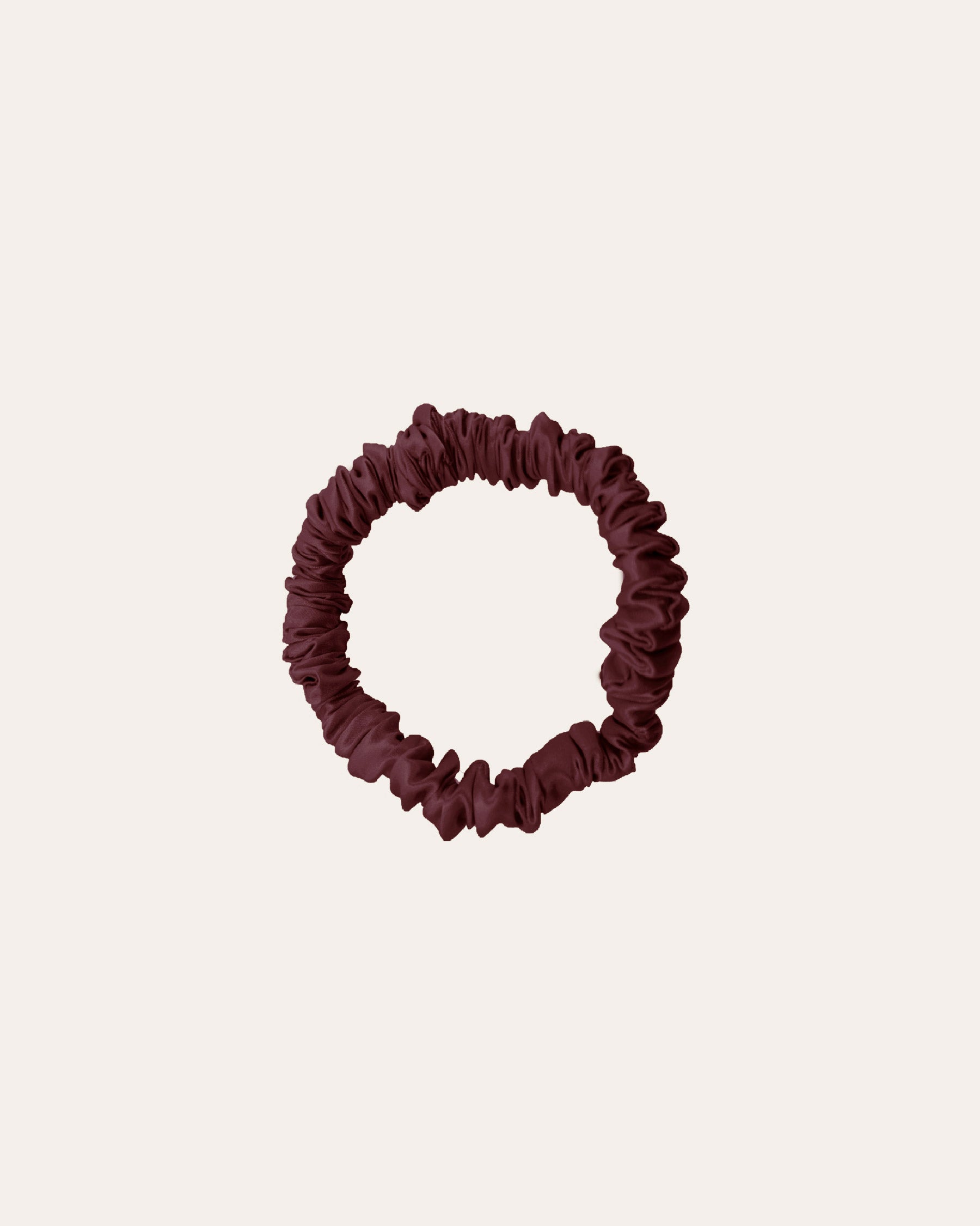 Luxe 100% moerbei Zijden extra small in het bordeaux, zijden elastiek.
