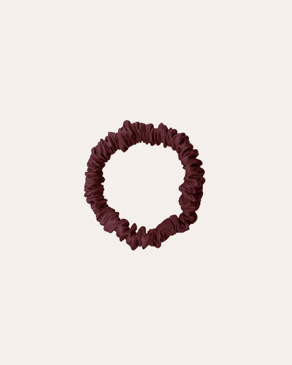 Luxe 100% moerbei Zijden extra small in het bordeaux, zijden elastiek.