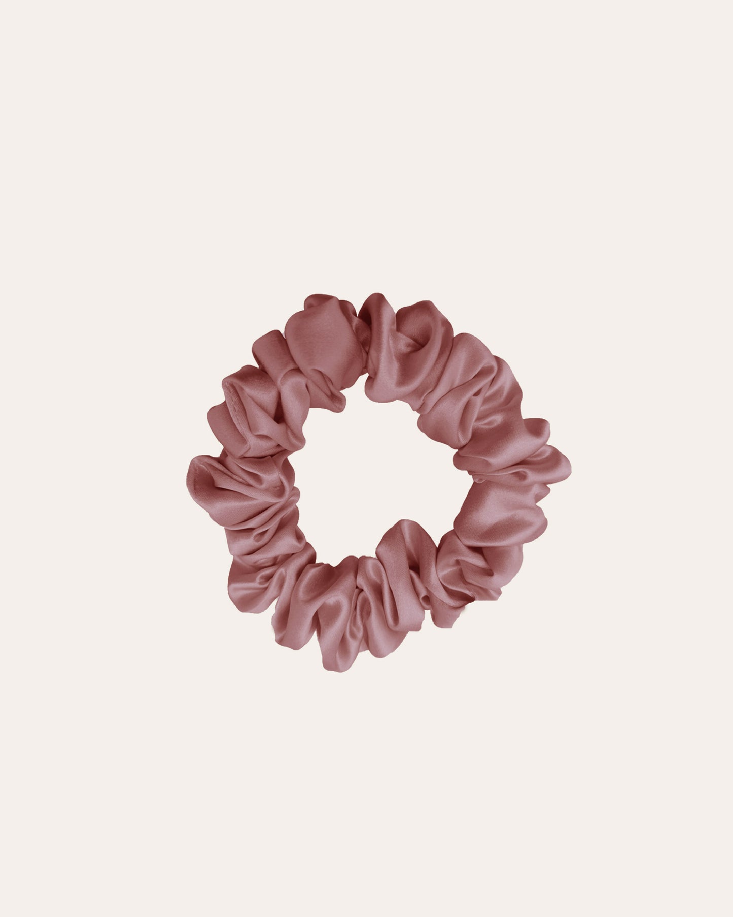 Luxe 100% moerbei Zijden Scrunchie Small in het roze elastiek